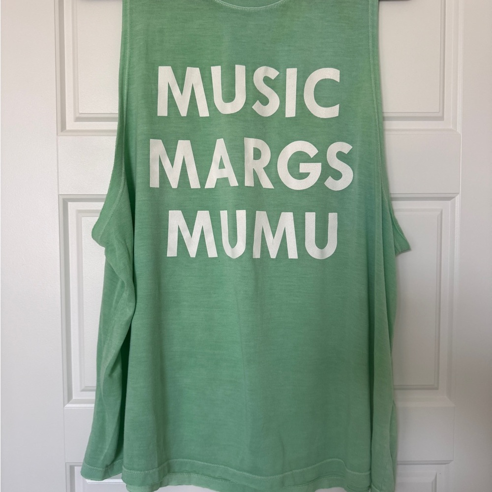 Mumu Mellow Music Margs Mumu Mint Green Oversized Tank Top Women's Size M